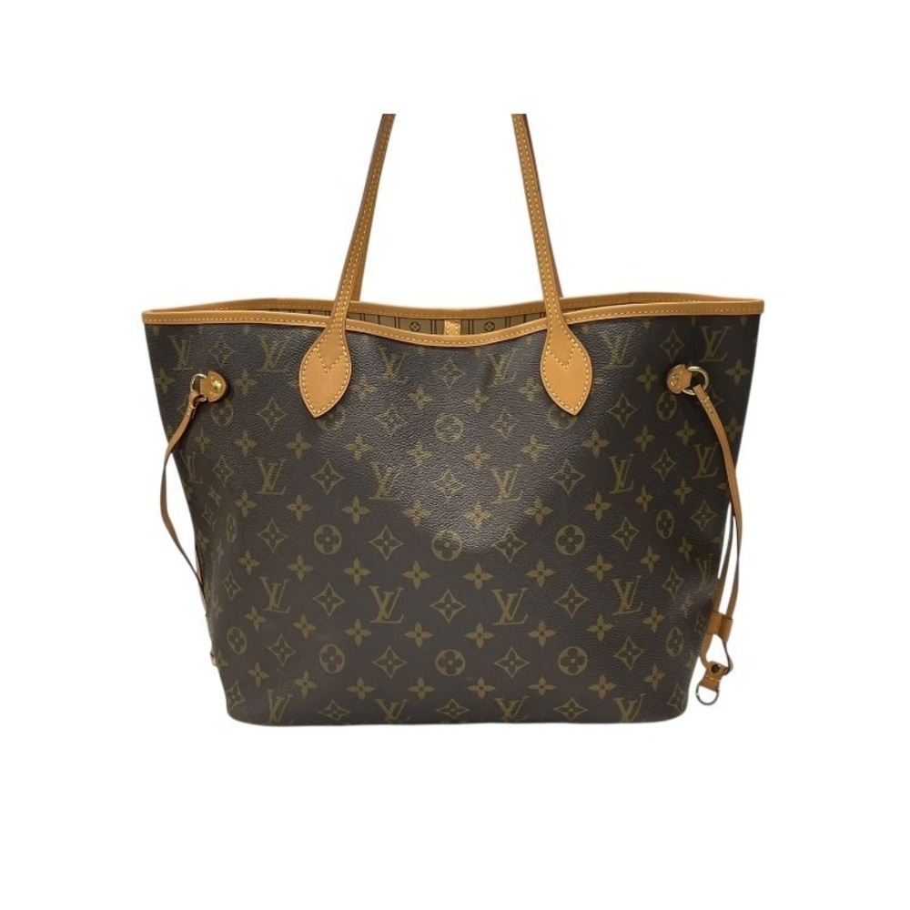 Louis Vuitton leather Brown Neverfull tanned Leather brown Bag Monogram Tote